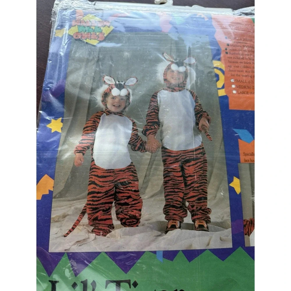 Vintage Hallow Wee Ones Lil' Tiger Costume 1989 Small (1-2)